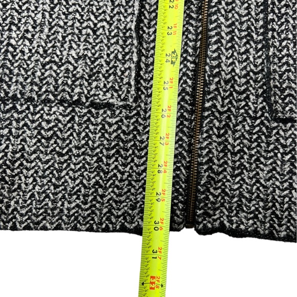 Nic + Zoe Medium Cardigan Knit Sweater Full Zip Reversible Black Gray Tunic Long - Picture 12 of 12